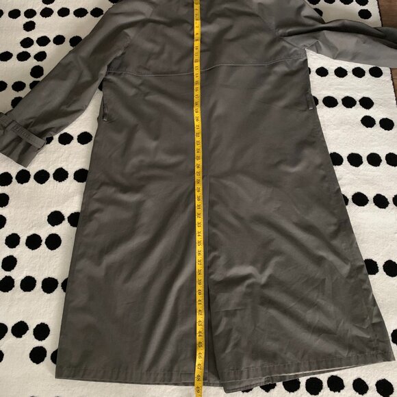 Vintage 90s London Fog Double Breasted Vented Olive GreenTrench Coat - Picture 14 of 15